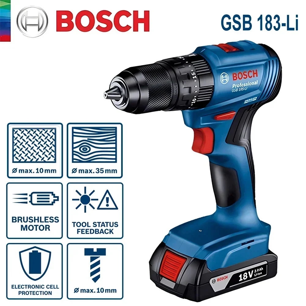 Bosch GSB183-LI 18В Аккумулято – обзор и цена Power Tools Safety